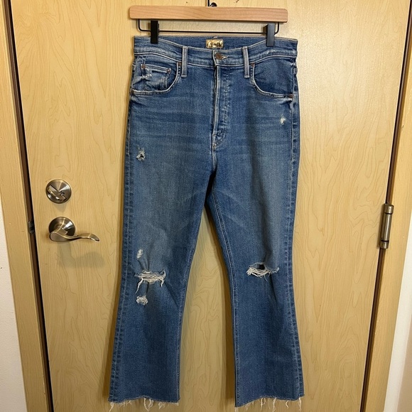 mother the triple ankle fray play like a pirate jeans - Picture 1 of 5